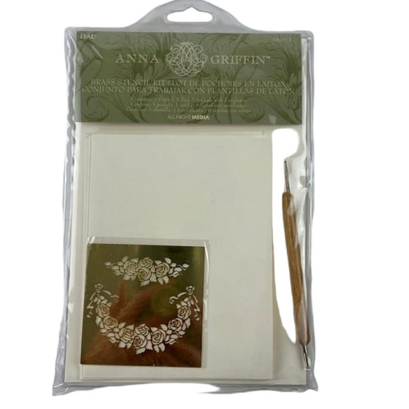Anna Griffin Brass Stencil Kit - 6 card & envelope set - Picture 1 of 5